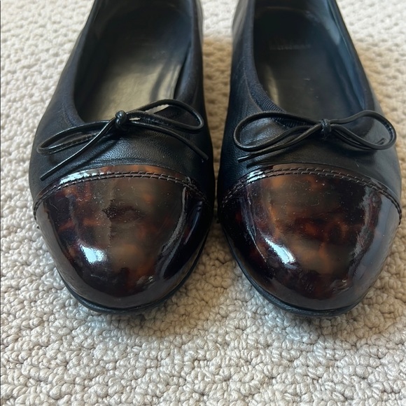 Elegant Black and Brown Stuart Weitzman Flats - Picture 2 of 10